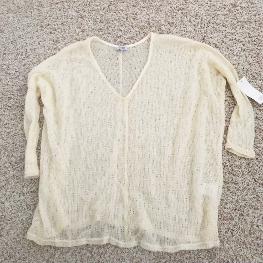 CLEAR OUT SALE NWT Tobi Sheer Cream Sweater Small